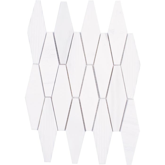 Metropolitan Contempo Dolomite Deco Natural Stone Mosaic - Elongated Hexagon - Multi Finish