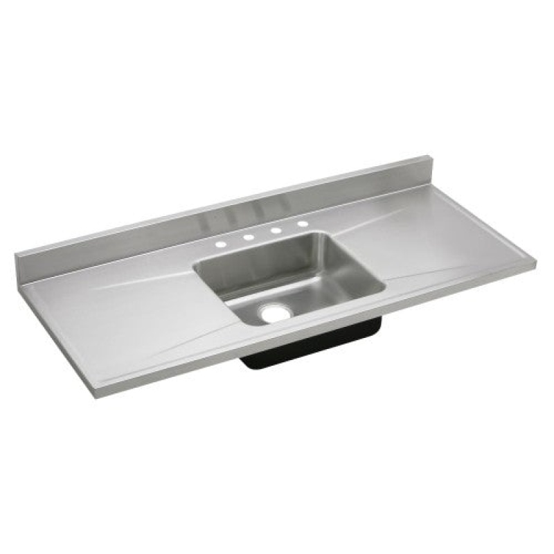 S60194 Lustertone Classic Stainless Steel Top Single Bowl Kitchen Sink - 60" X 25" X 7 1/2" - Stainless Steel
