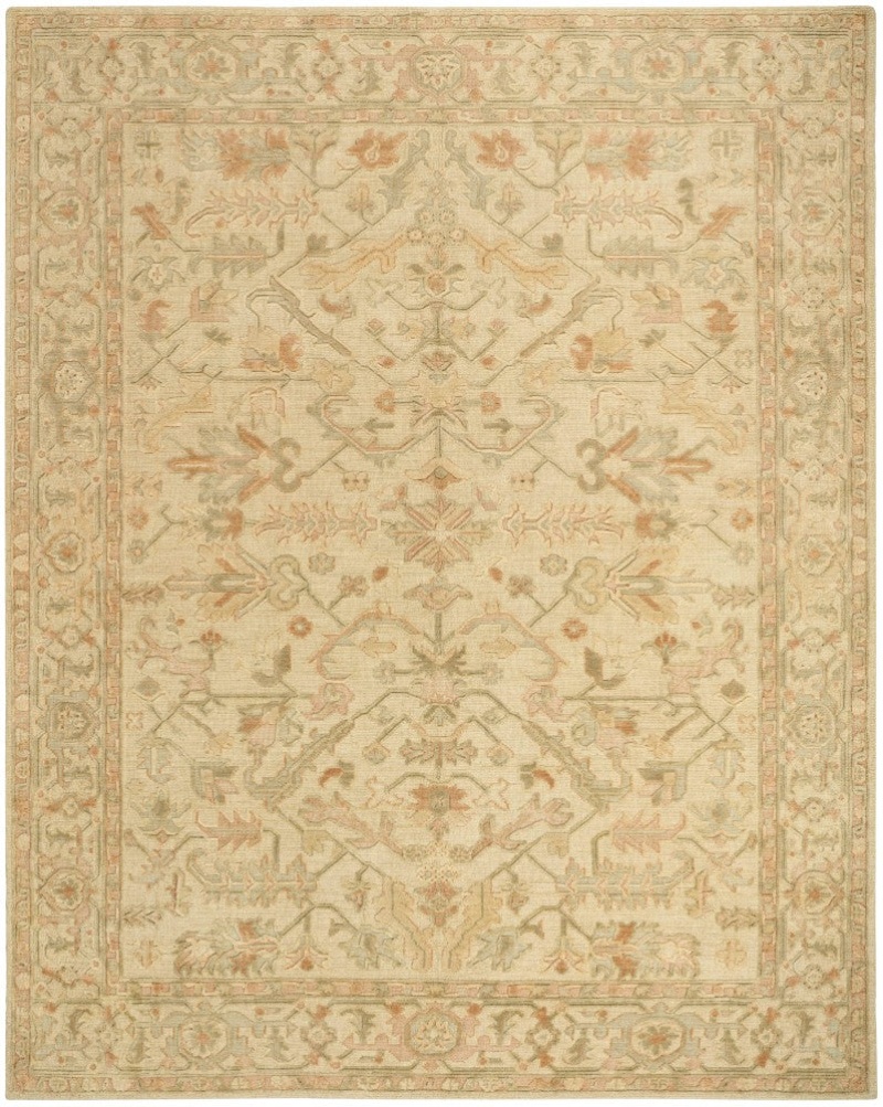 Ravello Beige Multicolor Wool Traditional Area Rug