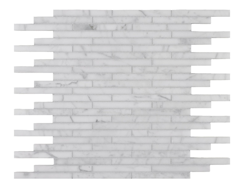 Bianco Venatino Marble Mosaic - Mini Brick