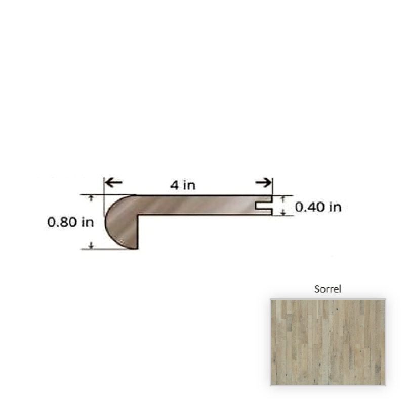 Organic Solid Oak Sorrel Stair Nose - Nu Oil