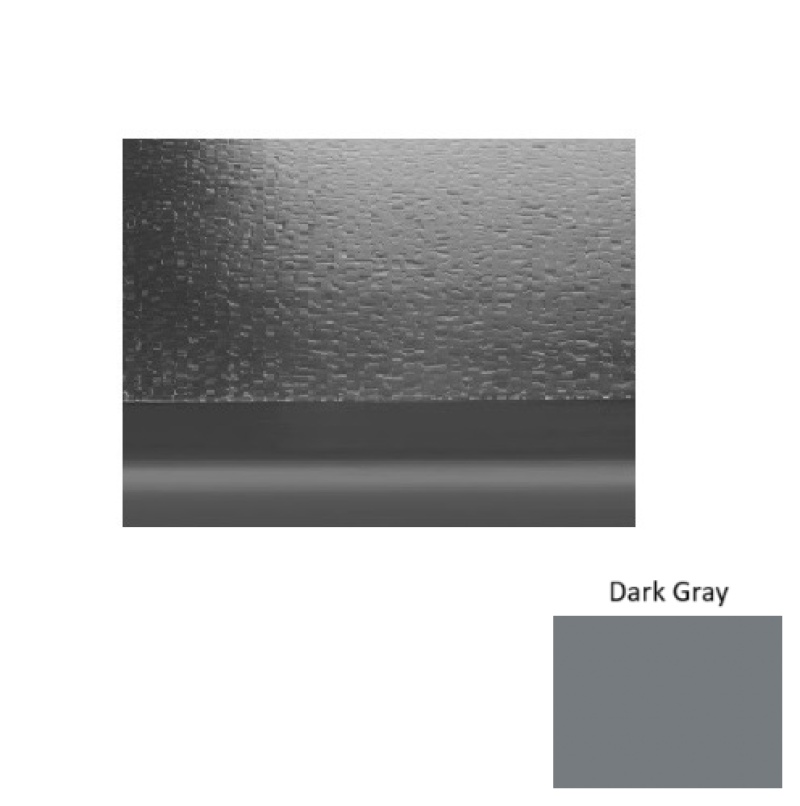 Solid 99 Dark Gray Hammered With 2" Nose Rubber (Sq) Stair Tread - Hammered