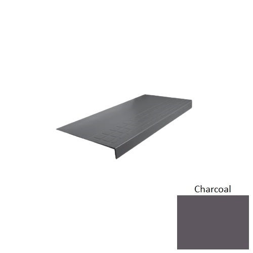Flextones Charcoal Rubber Stair Tread 12 1/4" x 72"
