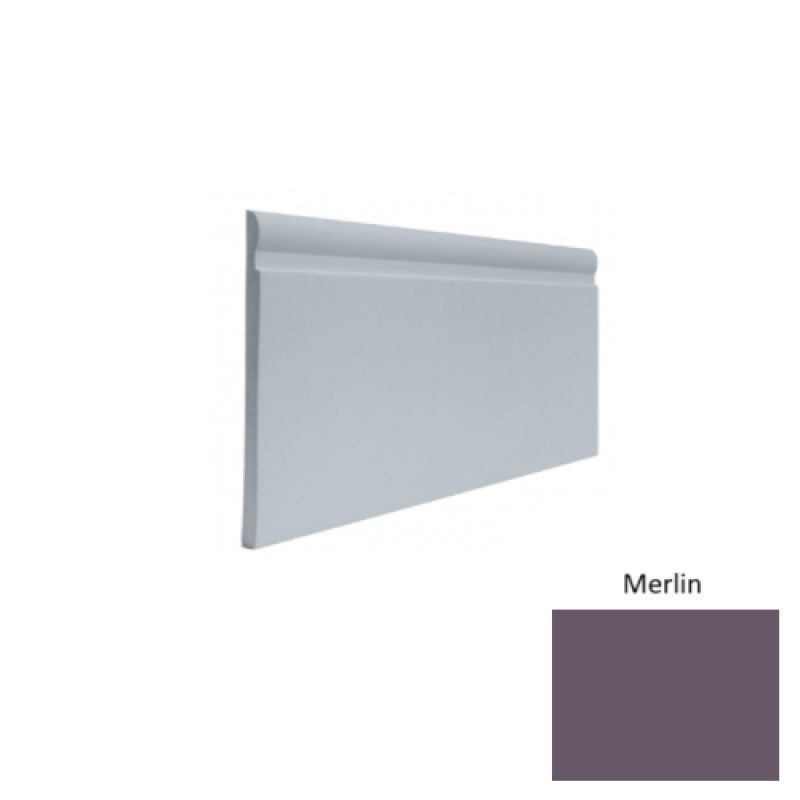 Contours #85 Fashion Merlin Rubber Profiled Wall Base - Satin