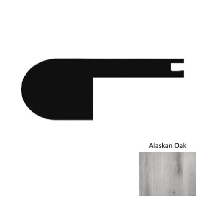 1400 Series Alaskan Oak New Luxury Vinyl Moulding / Trim - 94" Flush Stair Nose - Embossed