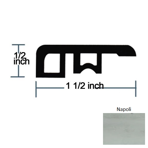 European Napoli Luxury Vinyl Moulding / Trim 94.5" End Cap - Embossed
