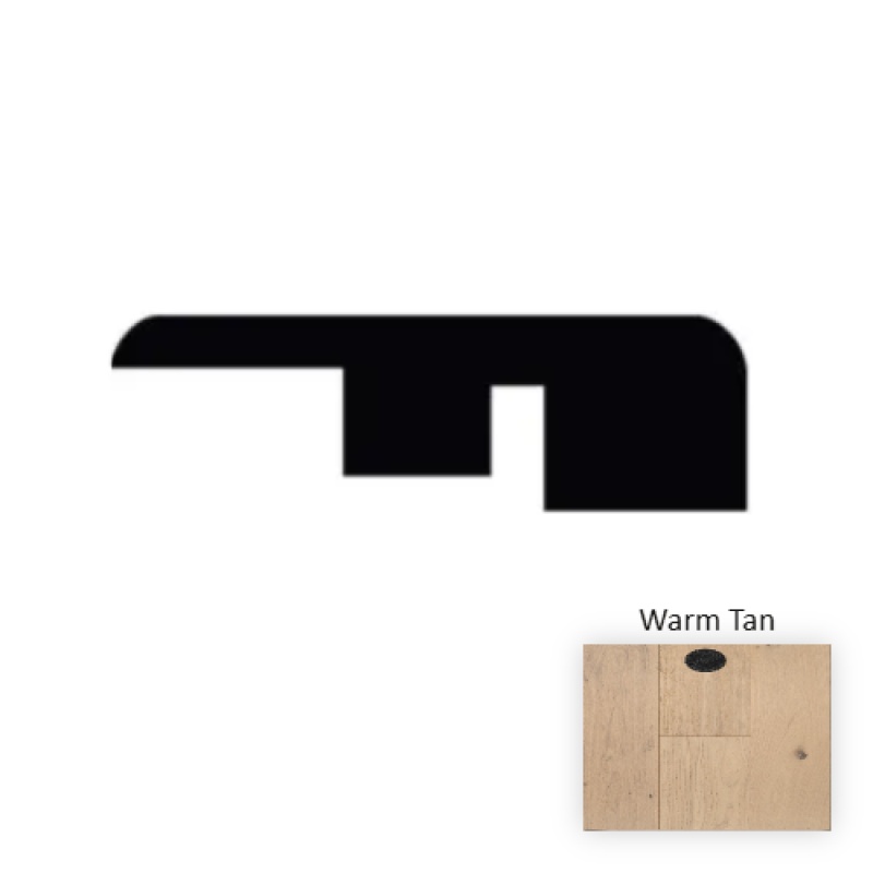 Italia Classics Bergamo Warm Tan Hardwood Moulding / Trim - 94.49" End Molding - Wire Brushed
