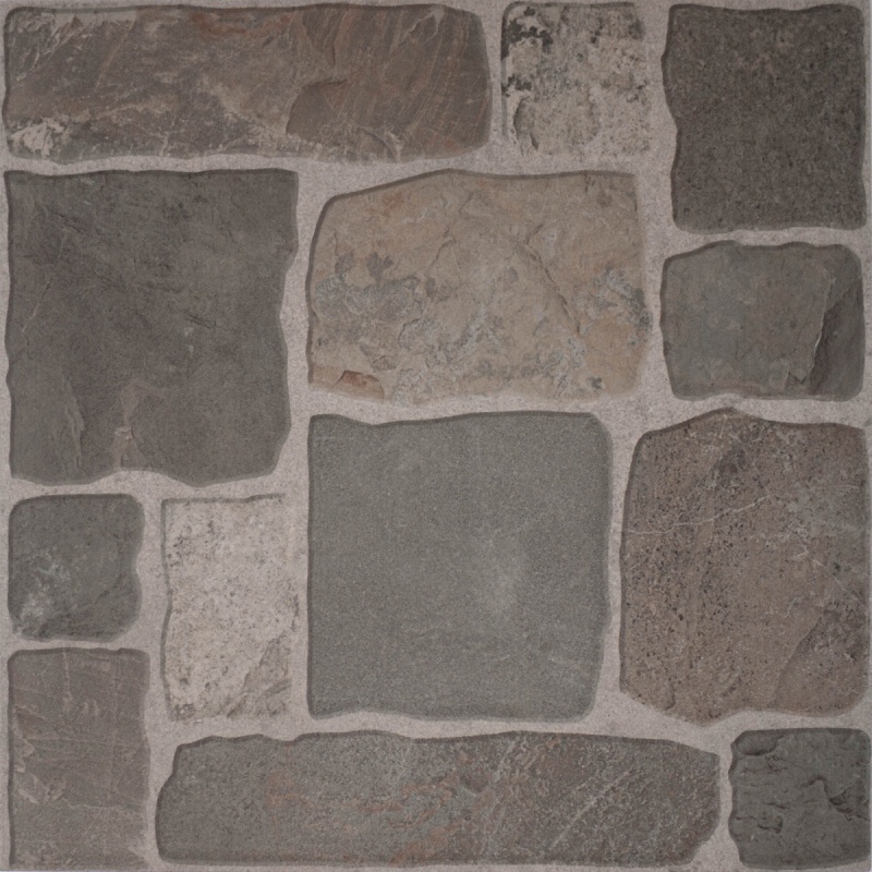 Castrum Grey Ceramic Tile - Matte - 16" x 16"