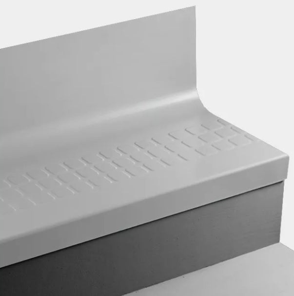 Johnsonite White Slipper Raised Square Rubber Moulding / Trim