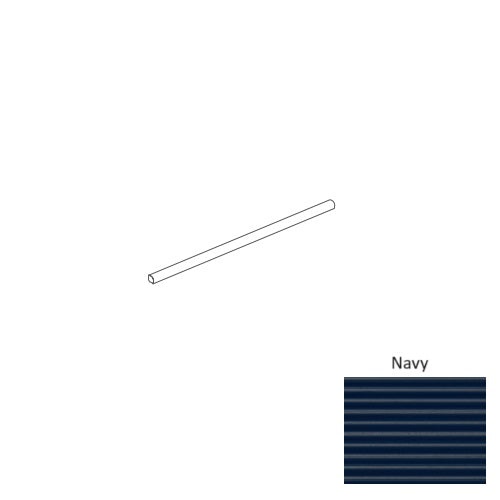 Color Story Pinstripes Navy Ceramic Wall Trim - 1/2" x 12" Jolly - Glossy
