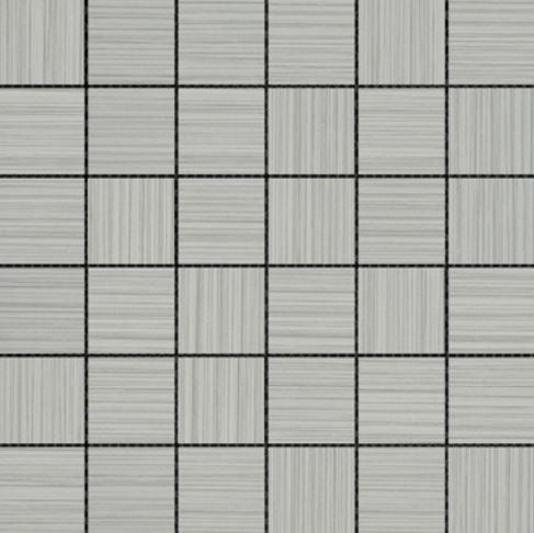 Thread Ii Silver Porcelain Mosaic - 2" X 2" - Matte