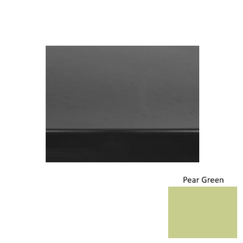 Solid 71 Pear Green Light Duty With One 2 Inch Strips Rubber (Rd) With Safety Yellow Abrasive Strip Stair Tread - Smooth