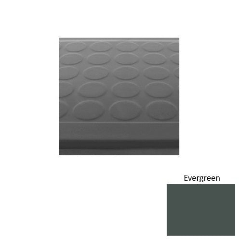 Solid 92 Evergreen Low Profile Raised Circular Rubber (Sq) Stair Tread With Dupont Kevlar - Textured