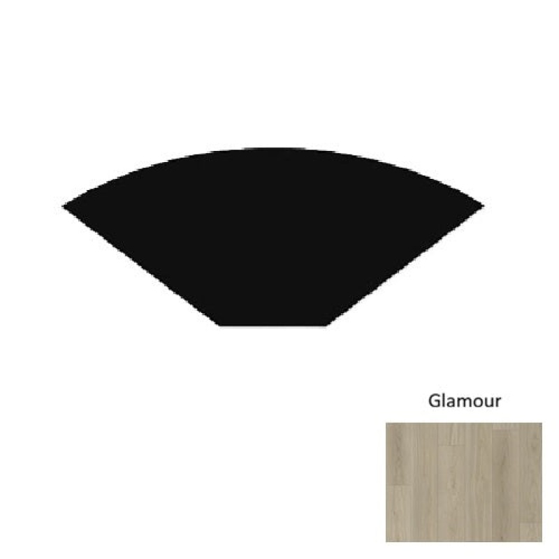 Paradise Glamour Laminate Wood Moulding / Trim - 94" Quarter Round - Wire Brushed