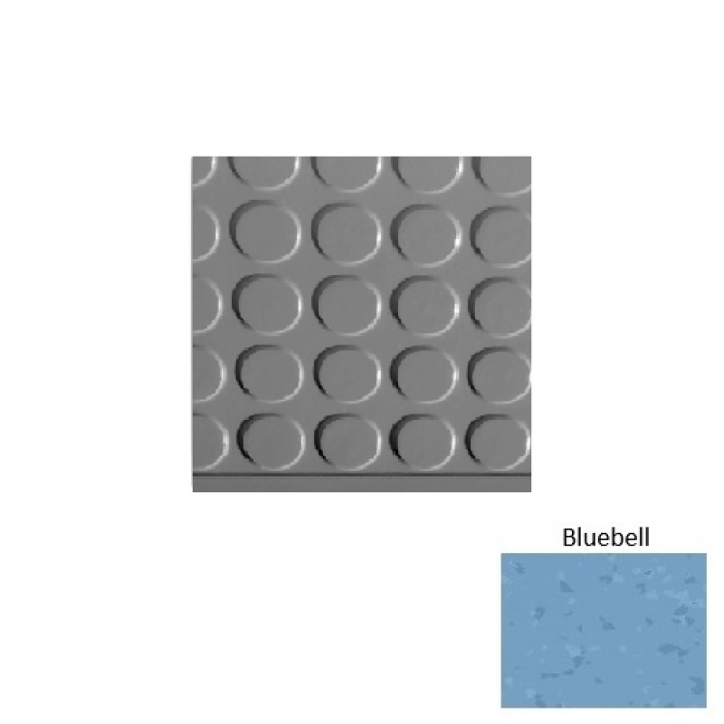 Symmetry 97 Bluebell Vantage Raised Circular 15" Depth Rubber (Sq) Stair Tread - Textured