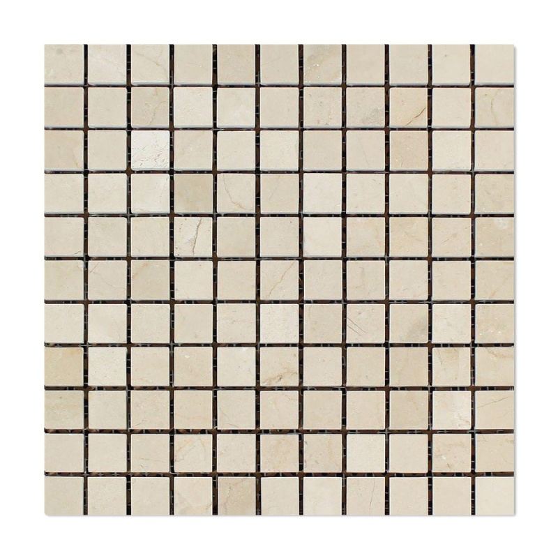 Crema Marfil Marble Mosaic 1" x 1"