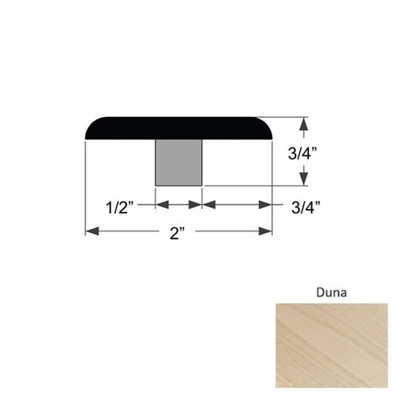 Premio Duna Hardwood Moulding / Trim - 2" X 86" Flat T Molding - Urethane