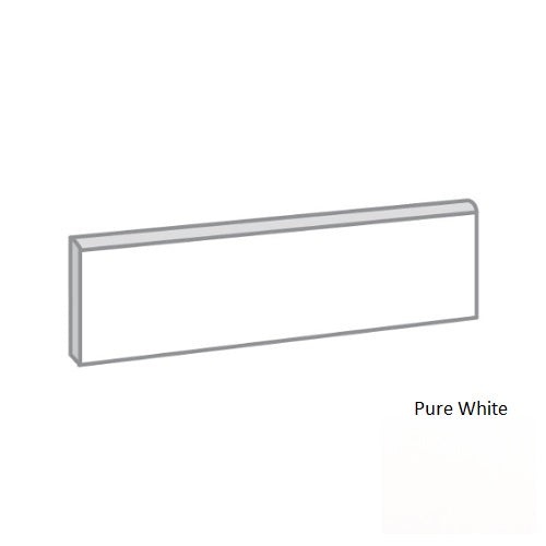 Style Ii Pure White Porcelain Floor & Wall Trim - 3" X 12" Bullnose