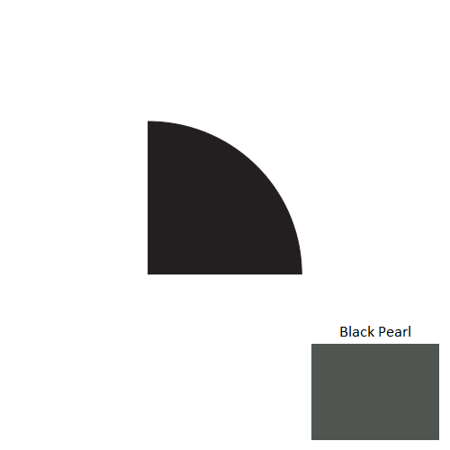 Johnsonite Black Pearl Rubber Moulding / Trim
