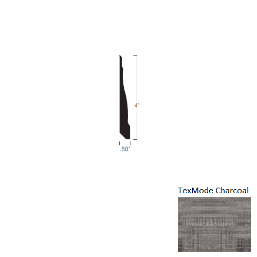 Johnsonite Texmode Charcoal Rubber Masquerade Wall Base