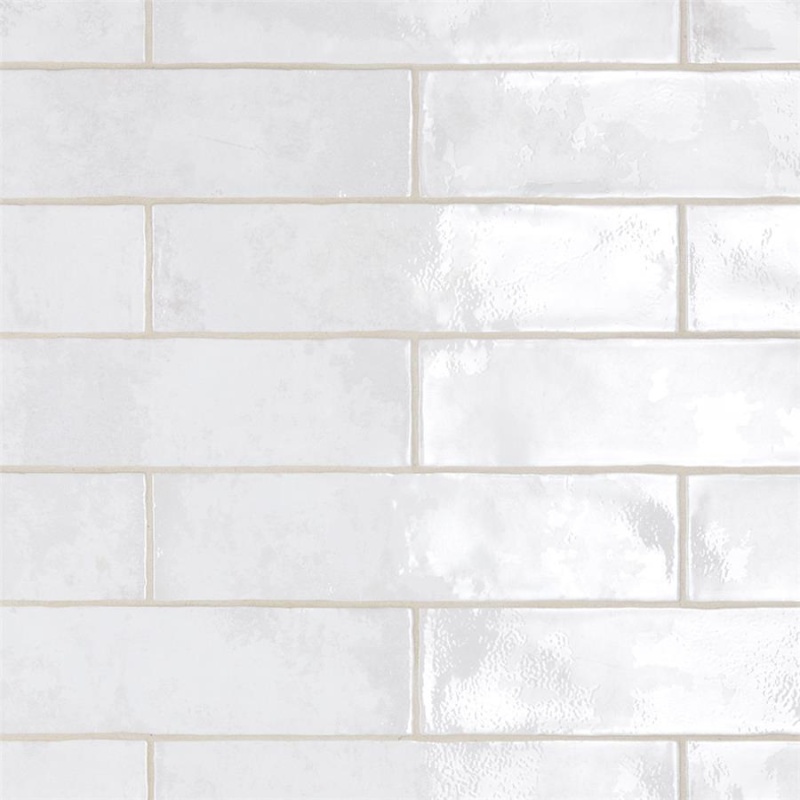 Biarritz White Ceramic Tile - Mixed - 3" X 12"
