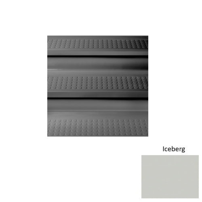 Solid 98 Iceberg Vantage Raised Circular Rubber (Sq) With Black Abrasive Strip Stair Tread - Textured