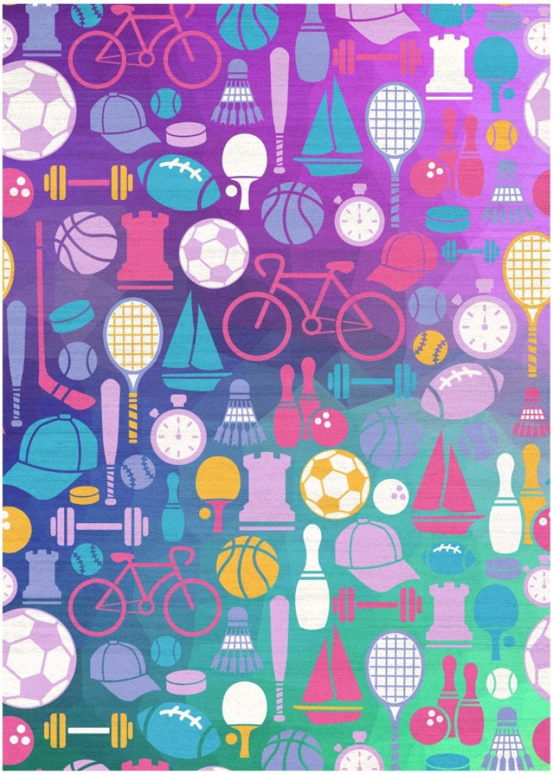 Imagination Purple Ima07 Polyester Contemporary Area Rug - 4 Ft X 5 Ft - Purple