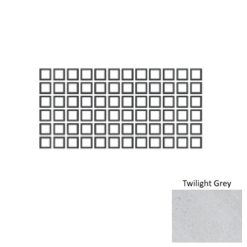 Core Fundamentals Choice Twilight Grey Straight Joint Ceramic Mosaic - 2" X 2" - Matte