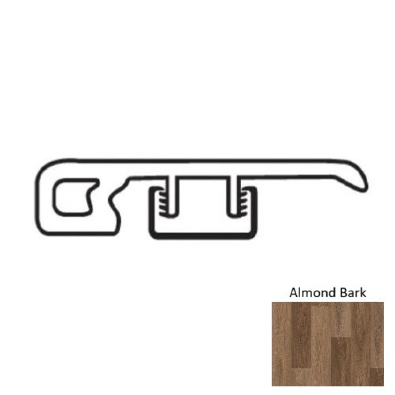 Natural Beauty Basics Old World Almond Bark Luxury Vinyl Moulding / Trim - 1.73" X 94.48" End Cap - Urethane