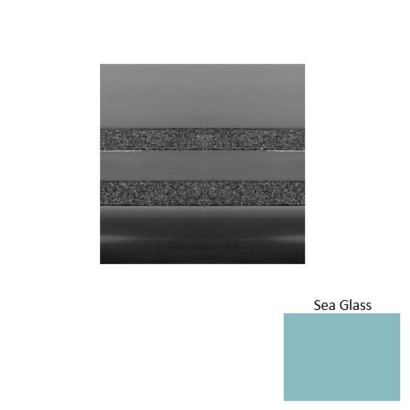 Solid 41 Sea Glass Heavy Duty With Two 3/4 Inch Strips Rubber (Rd) With Safety Yellow Abrasive Strip Stair Tread - Smooth