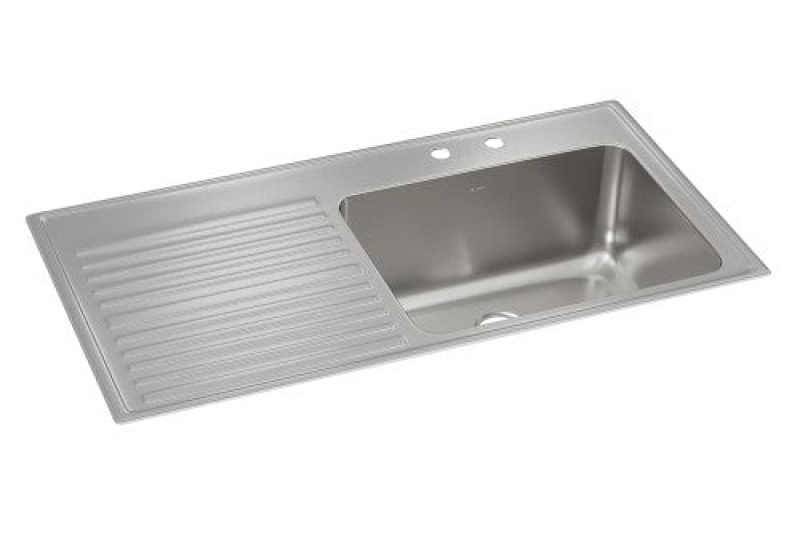 Elkay Lustertone Classic Stainless Steel Drop-In Single Bowl Kitchen Sink
