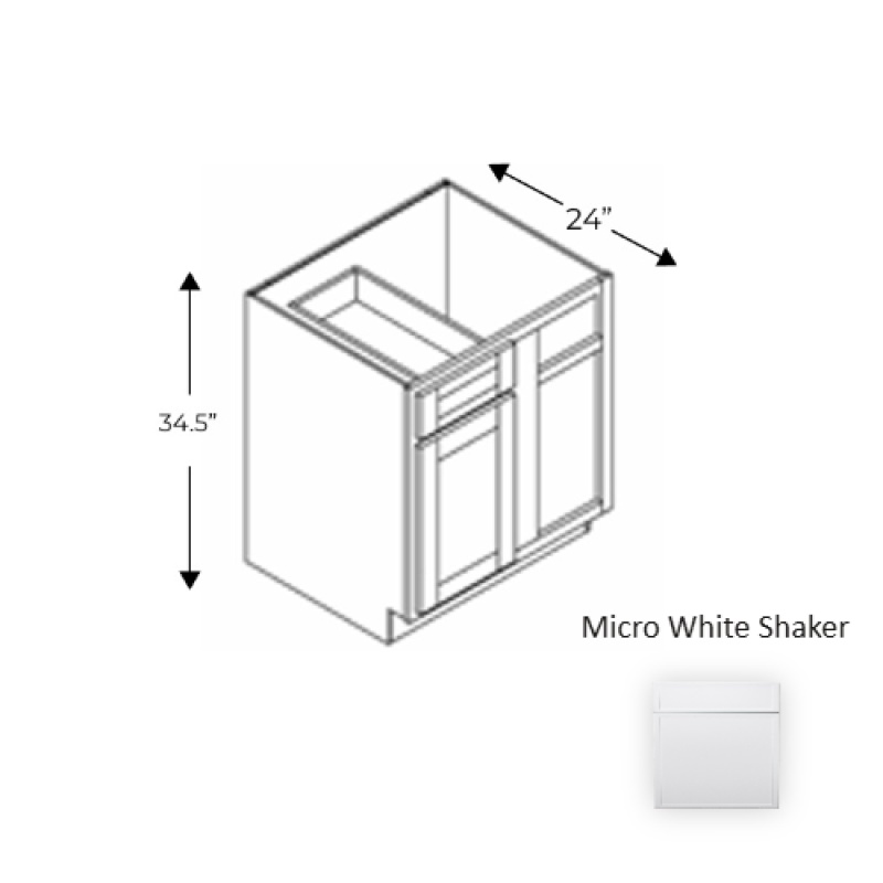 Framed Shaker Premium Micro White Shaker Base Cabinet
