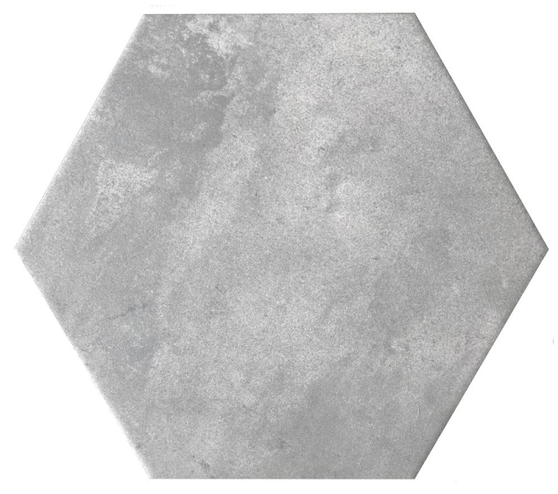 Ground Gris Grey Porcelain Tile - Matte - 10" X 11" Hexagon
