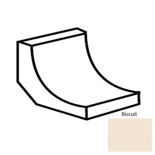 Keystones Unglazed Mosaic Biscuit Porcelain Floor & Wall Trim - 1" X 1" Cove Base - Matte
