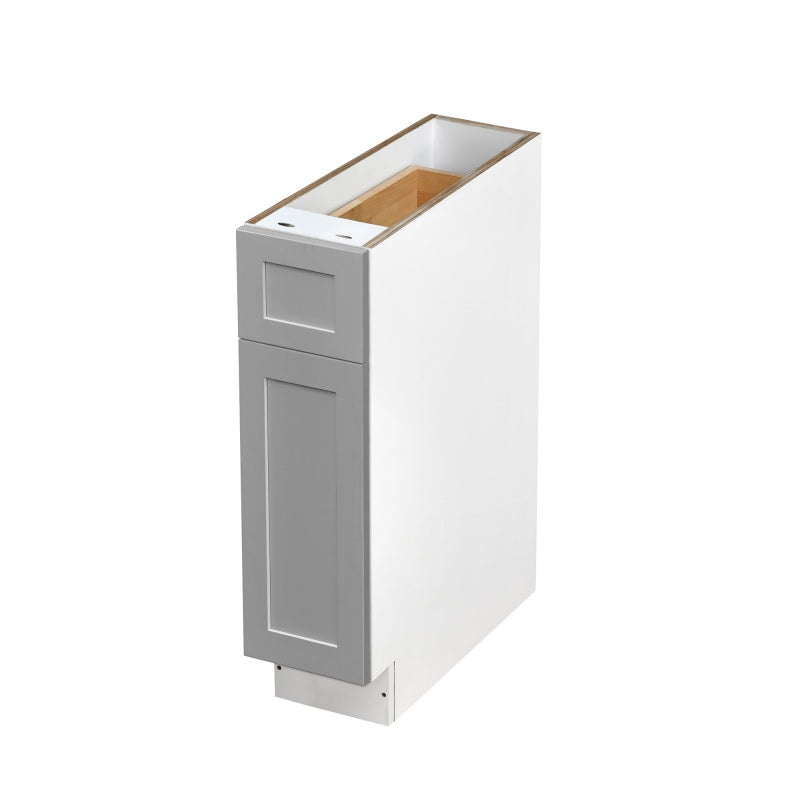 Mallorca Dolphin Gray Shaker Wood Kitchen Base Cabinet