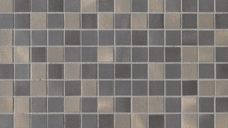 Montane Coal Blend Resin Mosaic - 3/4" X 3/4" - Matte & Brushed