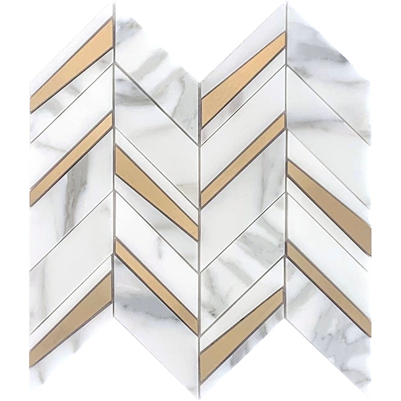 Tuscany Calacatta Gold Marble Mosaic - Chianti - Polished