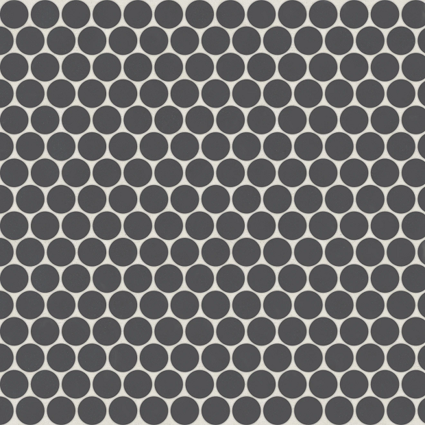 Marin Black Sea Porcelain Mosaic - 3/4" X 3/4" Penny Round - Matte