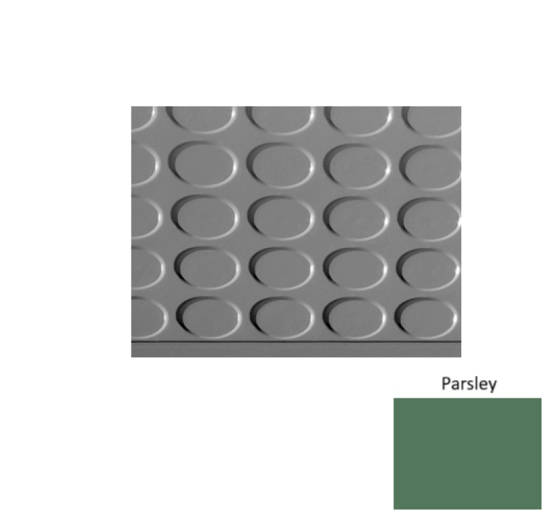 Solid 97 Parsely Vantage Raised Circular 15 Inch Depth Rubber (Sq) Stair Tread - Textured