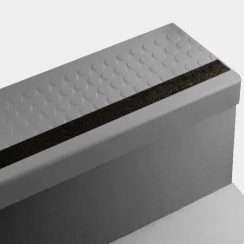 Johnsonite Grey Raised Round Rubber Stair Tread