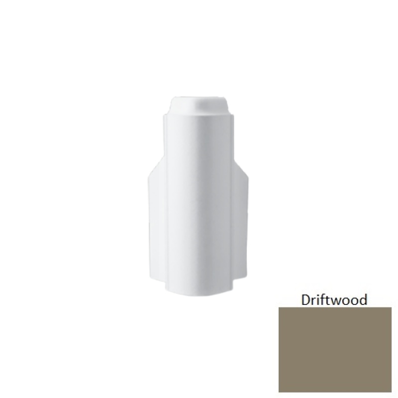 8" Driftwood Rubber Moulding / Trim Outside Corner Blocks