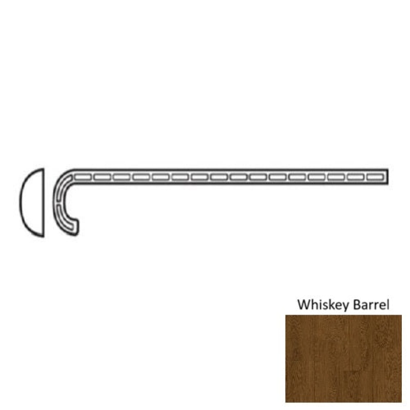 Natural Beauty Max 4 Oakridge Whiskey Barrel Luxury Vinyl Moulding / Trim - 12.20" X 50" Stair Tread - Urethane