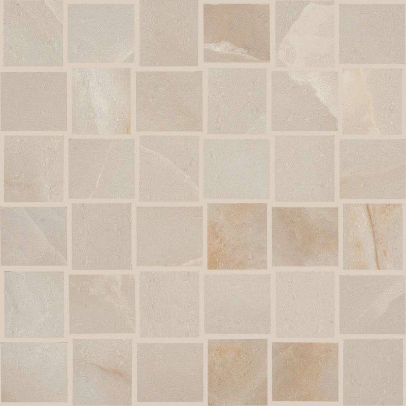 Gemstone Beige Porcelain Mosaic - Basket Weave - Matte