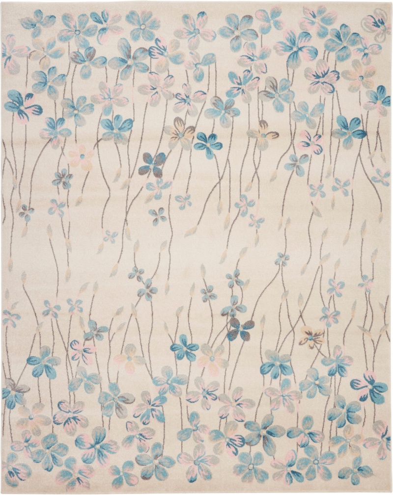 Tranquil Tra04 Ivory Polypropylene Contemporary Area Rug