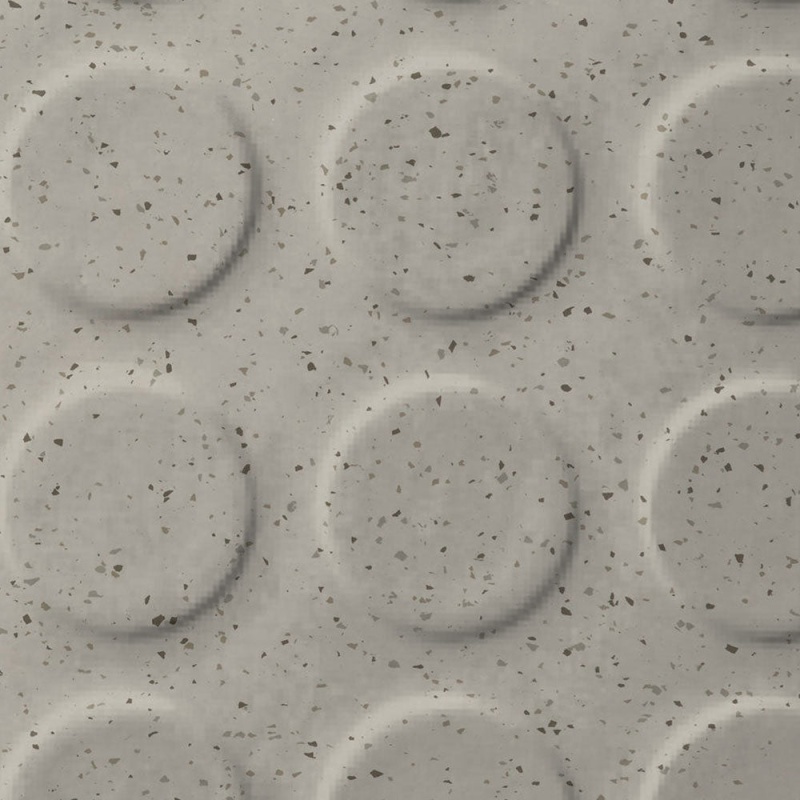 Johnsonite Oak Alley Raise Round Color Splash Speckled Rubber Tile - Textured - 24" X 24"