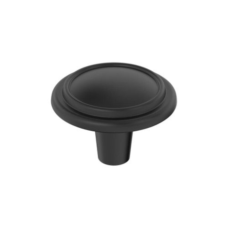 Hatfield Zinc Cabinet Knob - Matte Black - 1 1/4" (32 Mm) Length