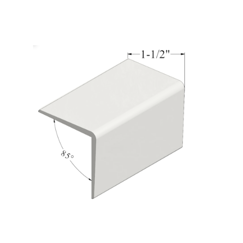 Johnsonite Icicle Vinyl Moulding/Trim – 1 1/2" x 1 1/2" x 48" Corner Wall Guard