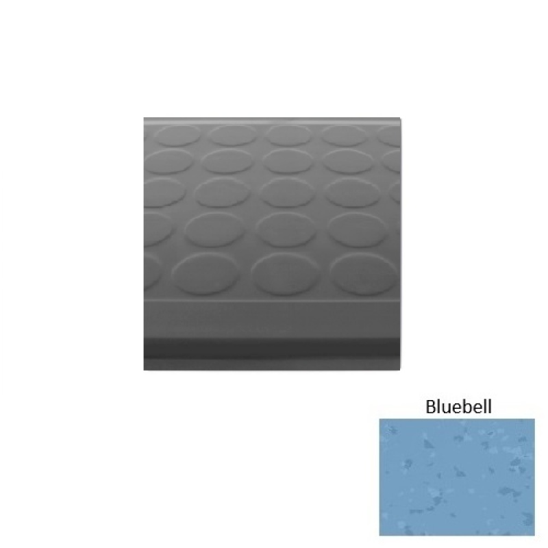 Symmetry 92 Bluebell Low Profile Raised Circular Rubber (Sq) Stair Tread - Textured