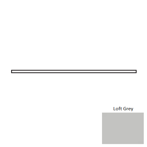 Soho Loft Grey Ceramic Wall Trim - 0.5" X 12" Quarter Round
