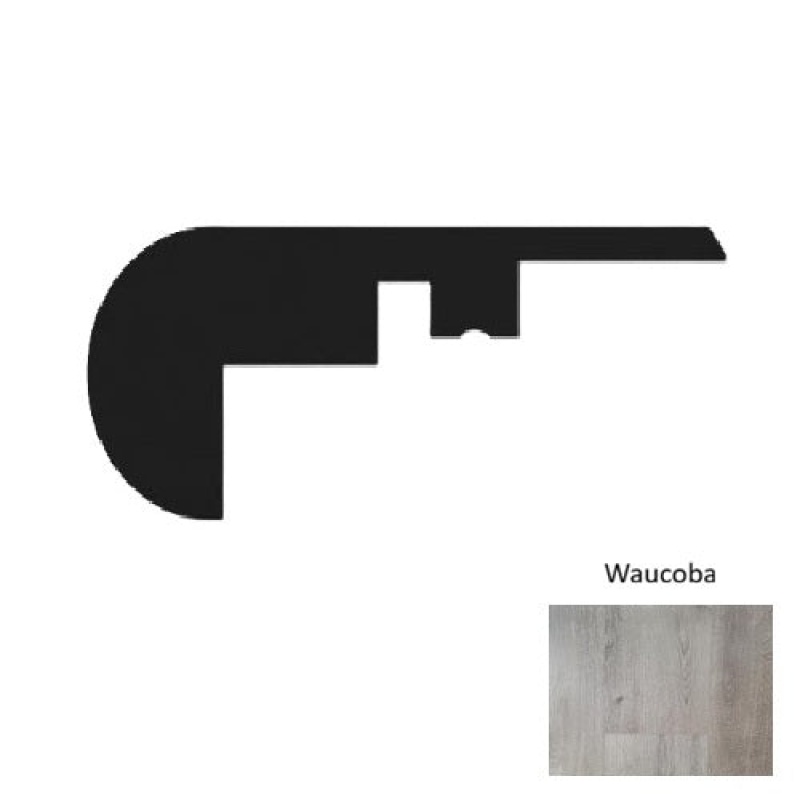 1500 Series Waucoba Luxury Vinyl Moulding / Trim - 94" Overlap Stair Nose - Embossed